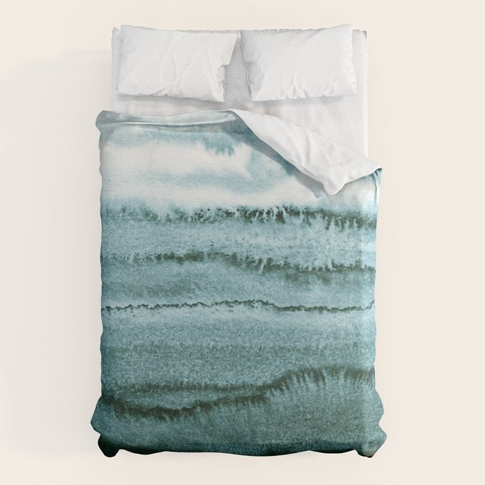 WITHIN THE TIDES SUMMER MINT by Monika Strigel Duvet Cover Gallery Image 1