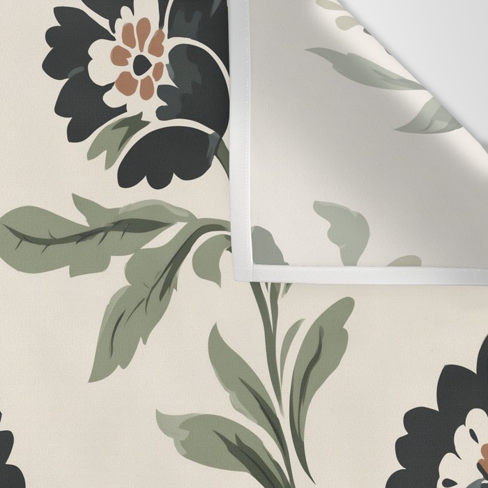 Elegant Vintage Floral Pattern Wall Tapestry Gallery Image 3