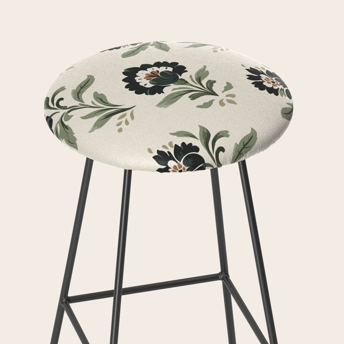 Elegant Vintage Floral Pattern Stool Gallery Image 2