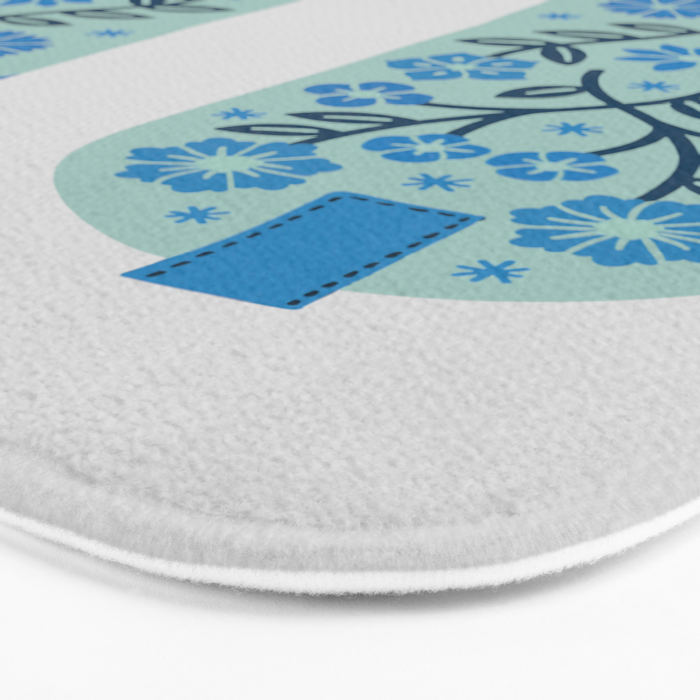 Cowgirl Boots â Mint and Blue Bath Mat Gallery Image 3