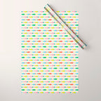 Funny colorful fish cartoon art pattern Wrapping Paper Gallery Image 1