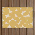 Contemporary Geometric Shapes - Orange Outdoor Rug Gallery Image 1