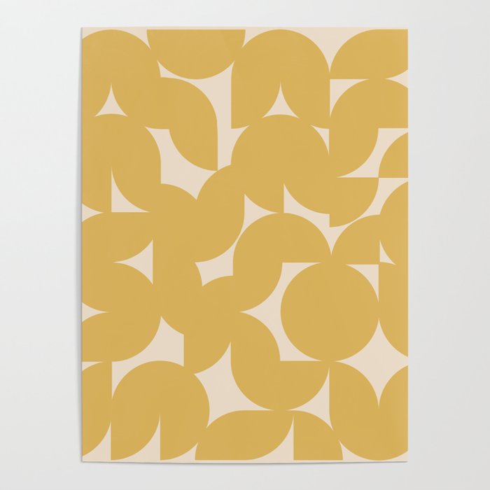 Contemporary Geometric Shapes - Orange Poster Gallery Image 4