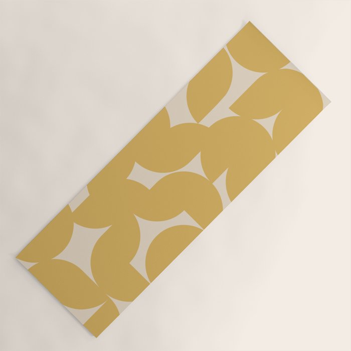 Contemporary Geometric Shapes - Orange Yoga Mat Gallery Image 1