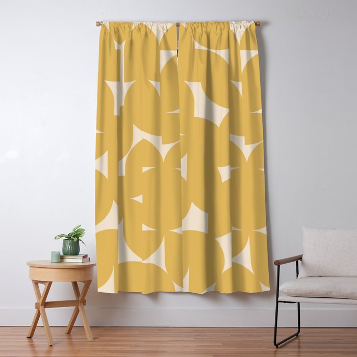 Contemporary Geometric Shapes - Orange Window Curtain Gallery Image 5