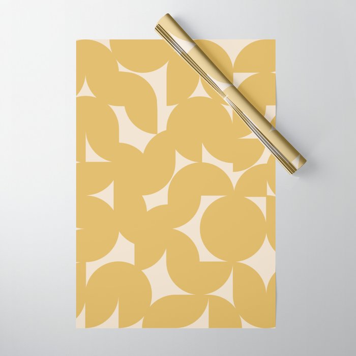 Contemporary Geometric Shapes - Orange Wrapping Paper Gallery Image 1