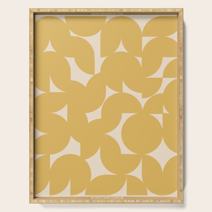 Contemporary Geometric Shapes - Orange Serving Tray Gallery Image 1