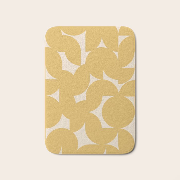 Contemporary Geometric Shapes - Orange Bath Mat Gallery Image 1