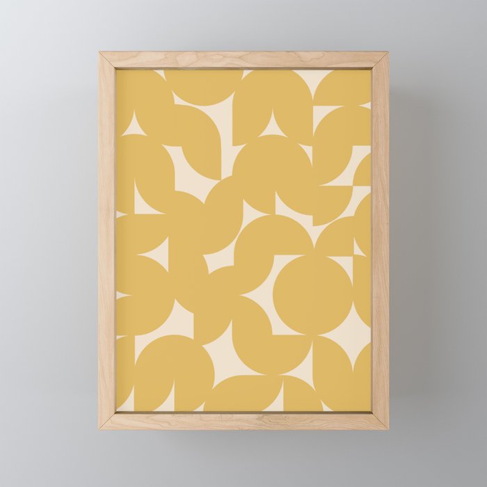 Contemporary Geometric Shapes - Orange Mini Art Print Gallery Image 1