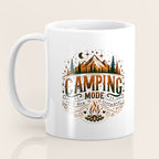 Camping mode, Brown and black retro typography Coffee Mug Gallery Image 3