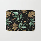 Fall of fall leaves dark Bath Mat Gallery Image 1
