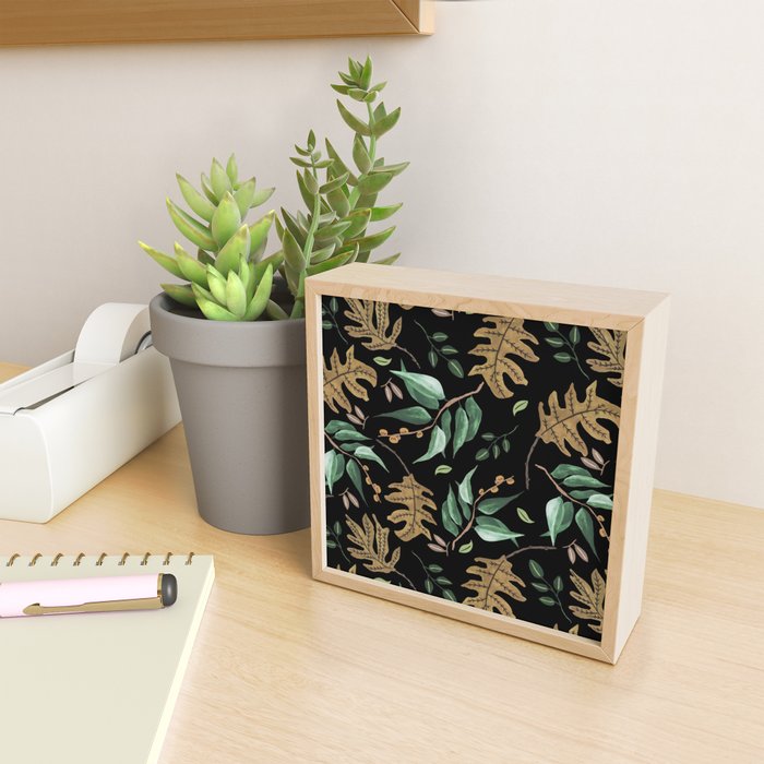 Fall of fall leaves dark Mini Art Print Gallery Image 2