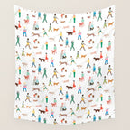 Walking Our Dogs Wall Tapestry Gallery Image 4