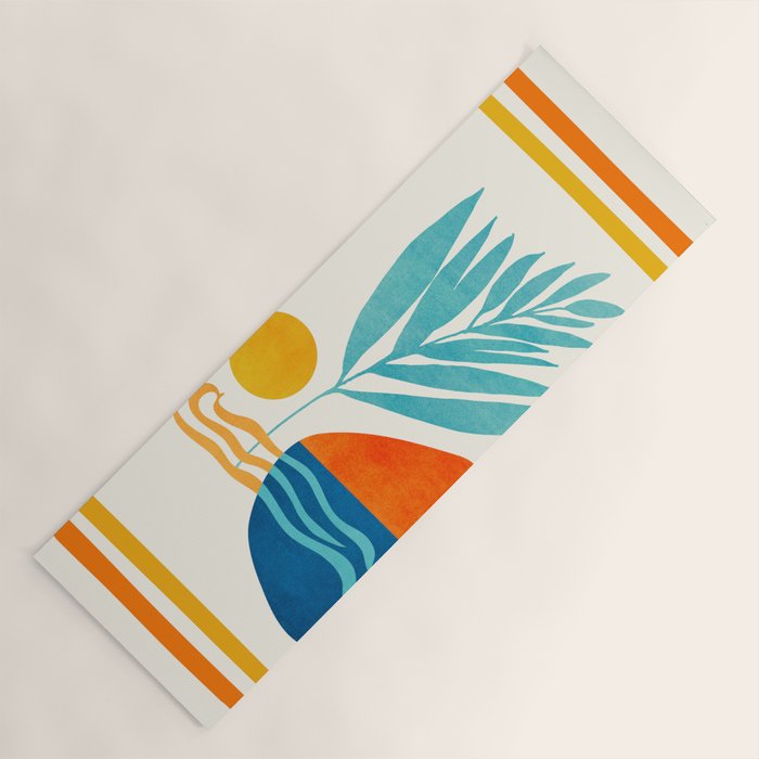 Modern Pop Abstract Landscape Yoga Mat Gallery Image 1