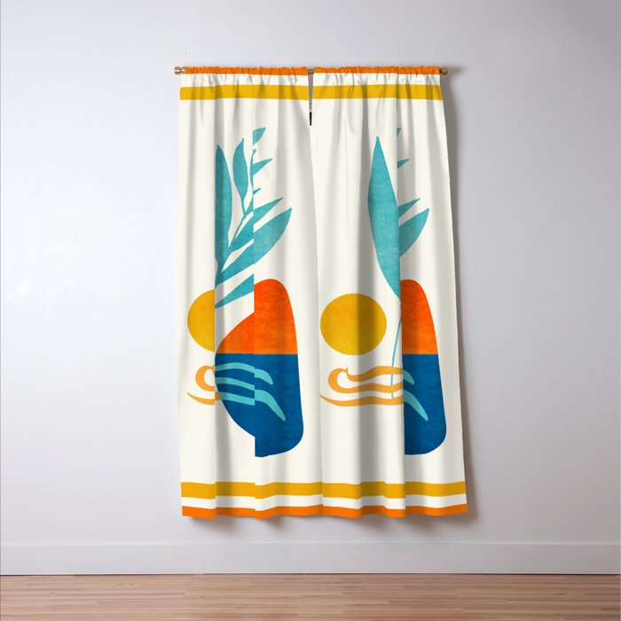Modern Pop Abstract Landscape Window Curtain Gallery Image 3