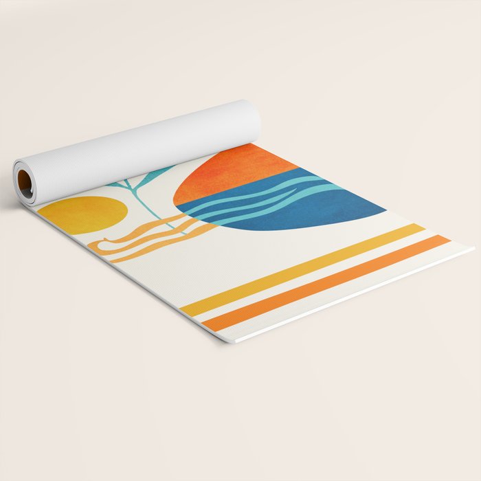 Modern Pop Abstract Landscape Yoga Mat Gallery Image 2