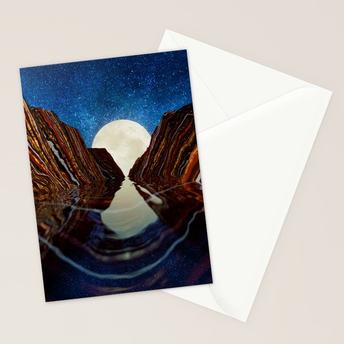 Moon Reflection Stationery Card Gallery Image 2