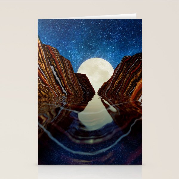 Moon Reflection Stationery Card Gallery Image 2