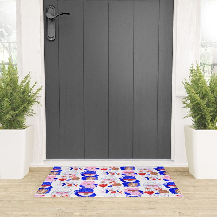 Maneki Neko Lucky Cats Welcome Mat Gallery Image 3