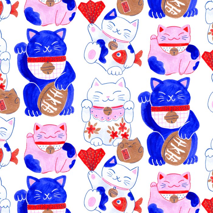 Maneki Neko Lucky Cats Coffee Mug Gallery Image 2