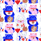 Maneki Neko Lucky Cats Coffee Mug Gallery Image 2