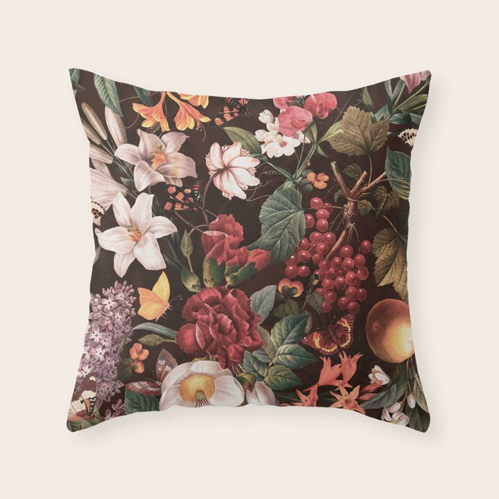 Autumn Winter Flowers VII Throw Pillow Gallery Image 6