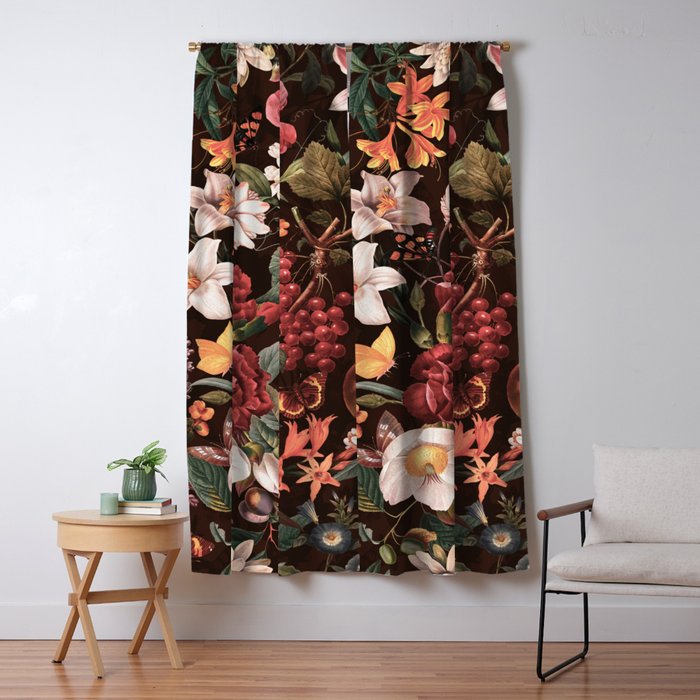 Autumn Winter Flowers VII Window Curtain Gallery Image 1