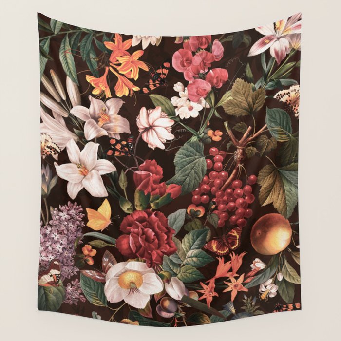 Autumn Winter Flowers VII Wall Tapestry Gallery Image 4