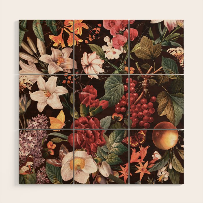 Autumn Winter Flowers VII Wood Wall Art Gallery Image 1