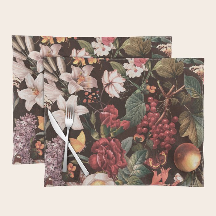 Autumn Winter Flowers VII Placemat Gallery Image 1