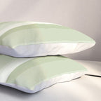 Classic Stripes XXI - Pastel Natural Green Pillow Sham Gallery Image 3