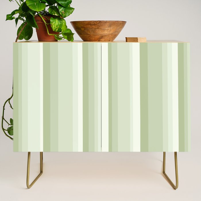 Classic Stripes XXI - Pastel Natural Green Credenza Gallery Image 1