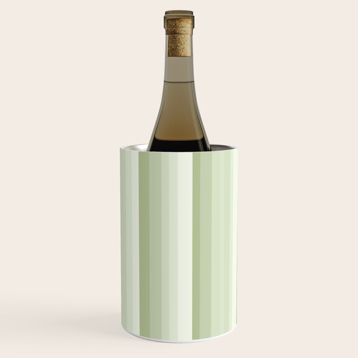 Classic Stripes XXI - Pastel Natural Green Wine Chiller Gallery Image 1