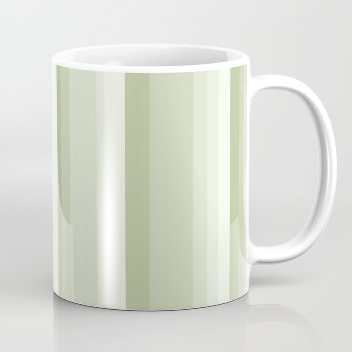 Classic Stripes XXI - Pastel Natural Green Coffee Mug Gallery Image 1