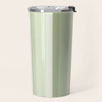 Classic Stripes XXI - Pastel Natural Green Travel Mug Gallery Image 2
