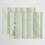 Classic Stripes XXI - Pastel Natural Green Placemat Gallery Image 1