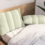 Classic Stripes XXI - Pastel Natural Green Pillow Sham Gallery Image 2