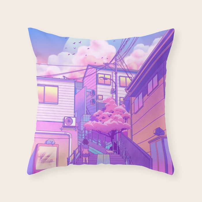 City Pop Tokyo Throw Pillow Gallery Image 6
