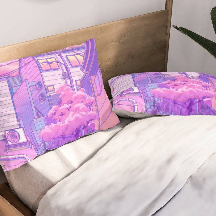 City Pop Tokyo Pillow Sham Gallery Image 2