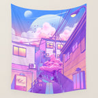 City Pop Tokyo Wall Tapestry Gallery Image 4