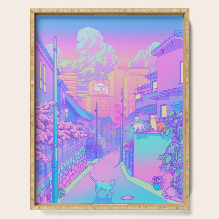 Neko City Serving Tray Gallery Image 1