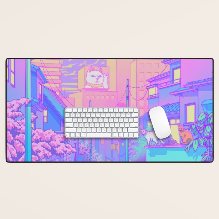 Neko City Desk Mat