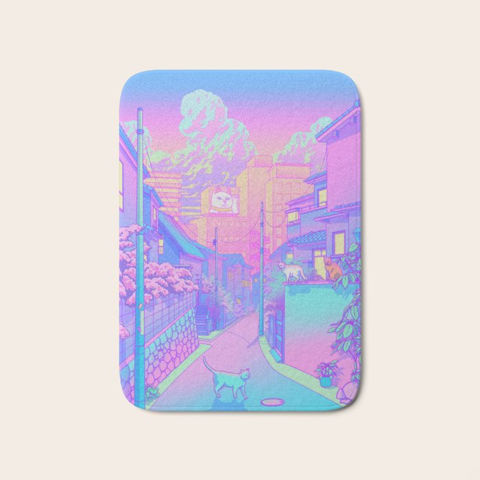 Neko City Bath Mat Gallery Image 1