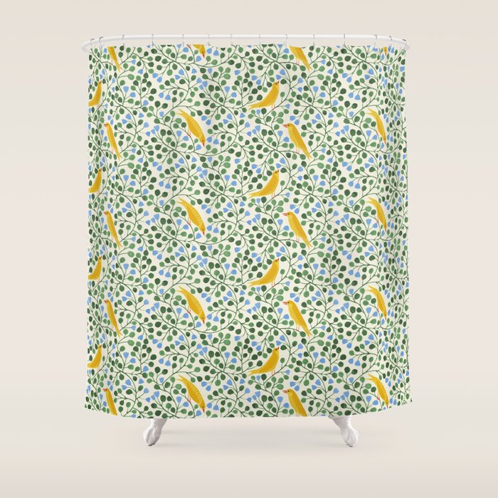 Aviary Vine Shower Curtain Gallery Image 1