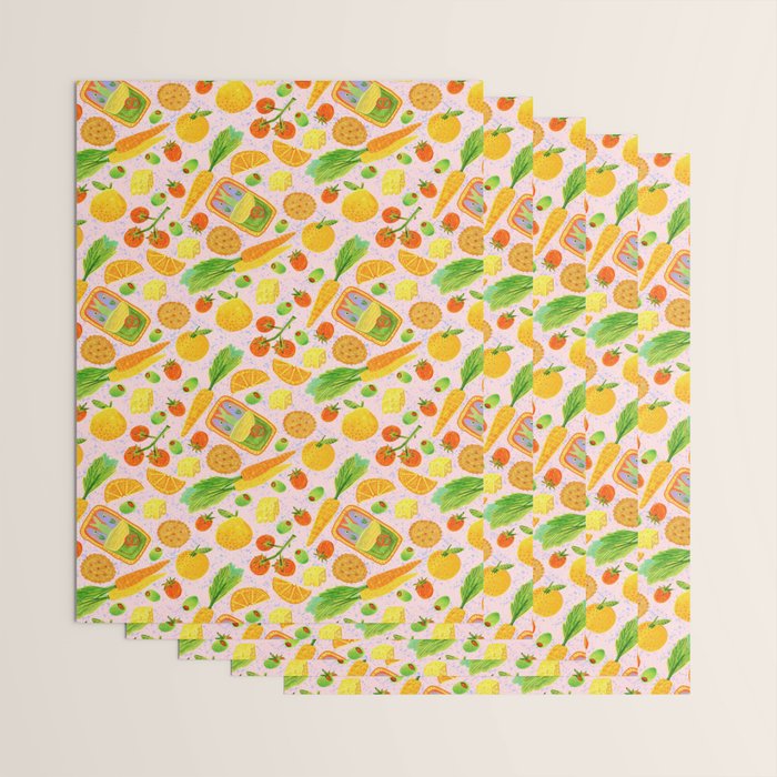 Kitchen Snacks & Apps in Berry Pink Wrapping Paper Gallery Image 3