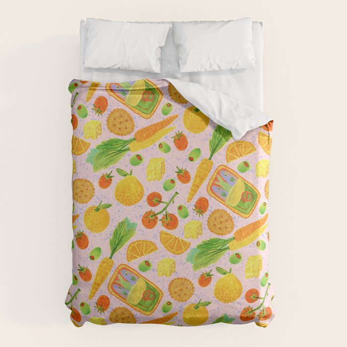 Kitchen Snacks & Apps in Berry Pink Duvet Cover Gallery Image 6