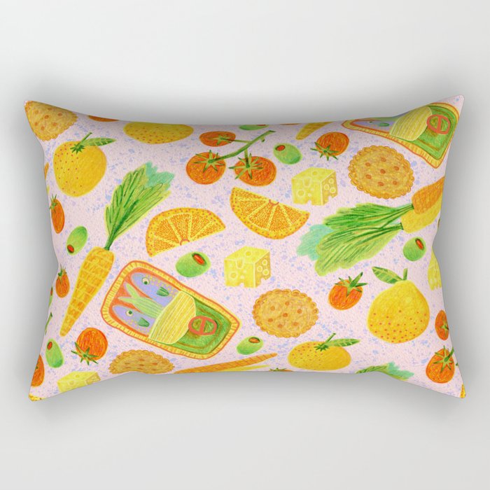 Kitchen Snacks & Apps in Berry Pink Rectangular Pillow Gallery Image 2
