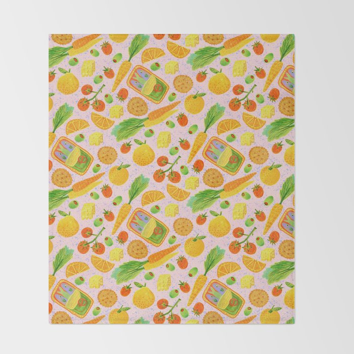 Kitchen Snacks & Apps in Berry Pink Throw Blanket Gallery Image 2