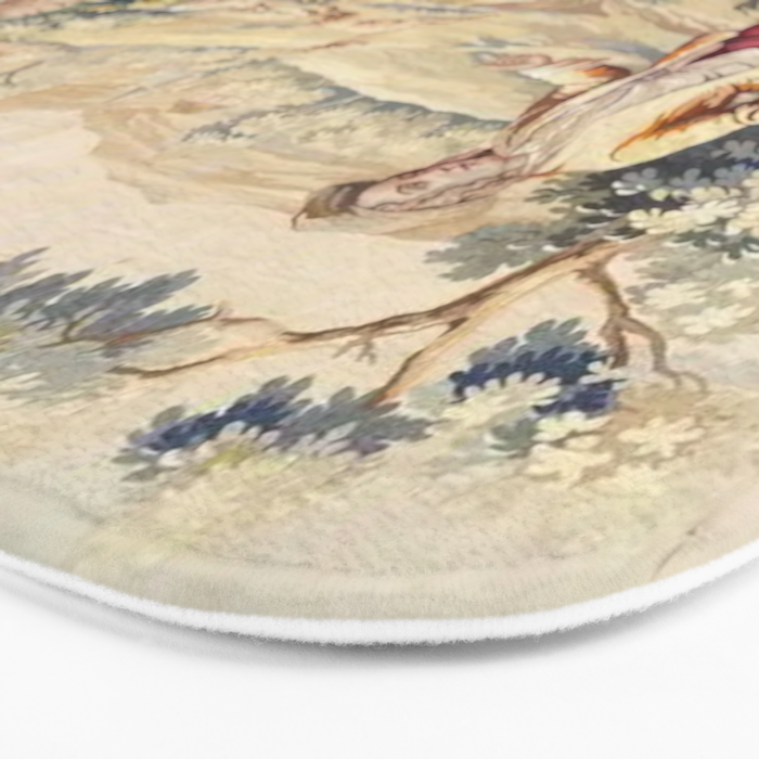 Antique 19th Century French Aubusson Tapestry Romantic Hunting Scene Bath Mat Gallery Image 3