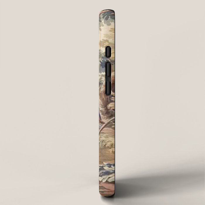 Antique 19th Century French Aubusson Tapestry Romantic Hunting Scene iPhone Case Gallery Image 2